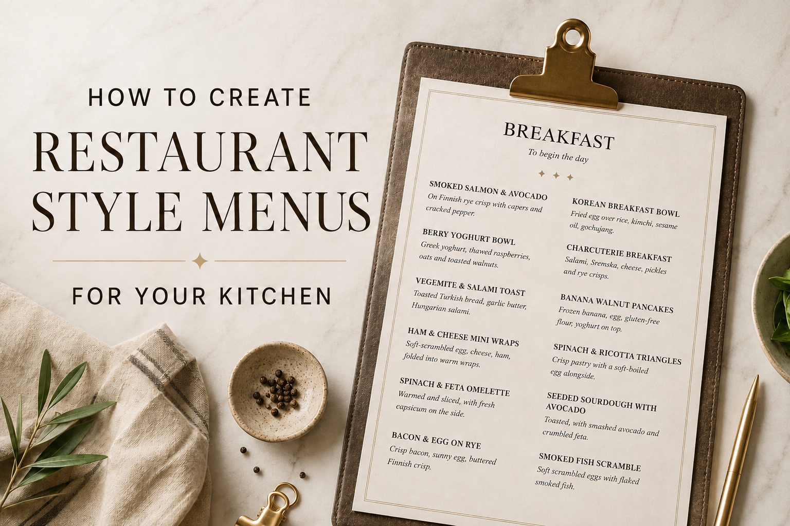 The kitchen menu that replaced my meal plan (and how to create one)
